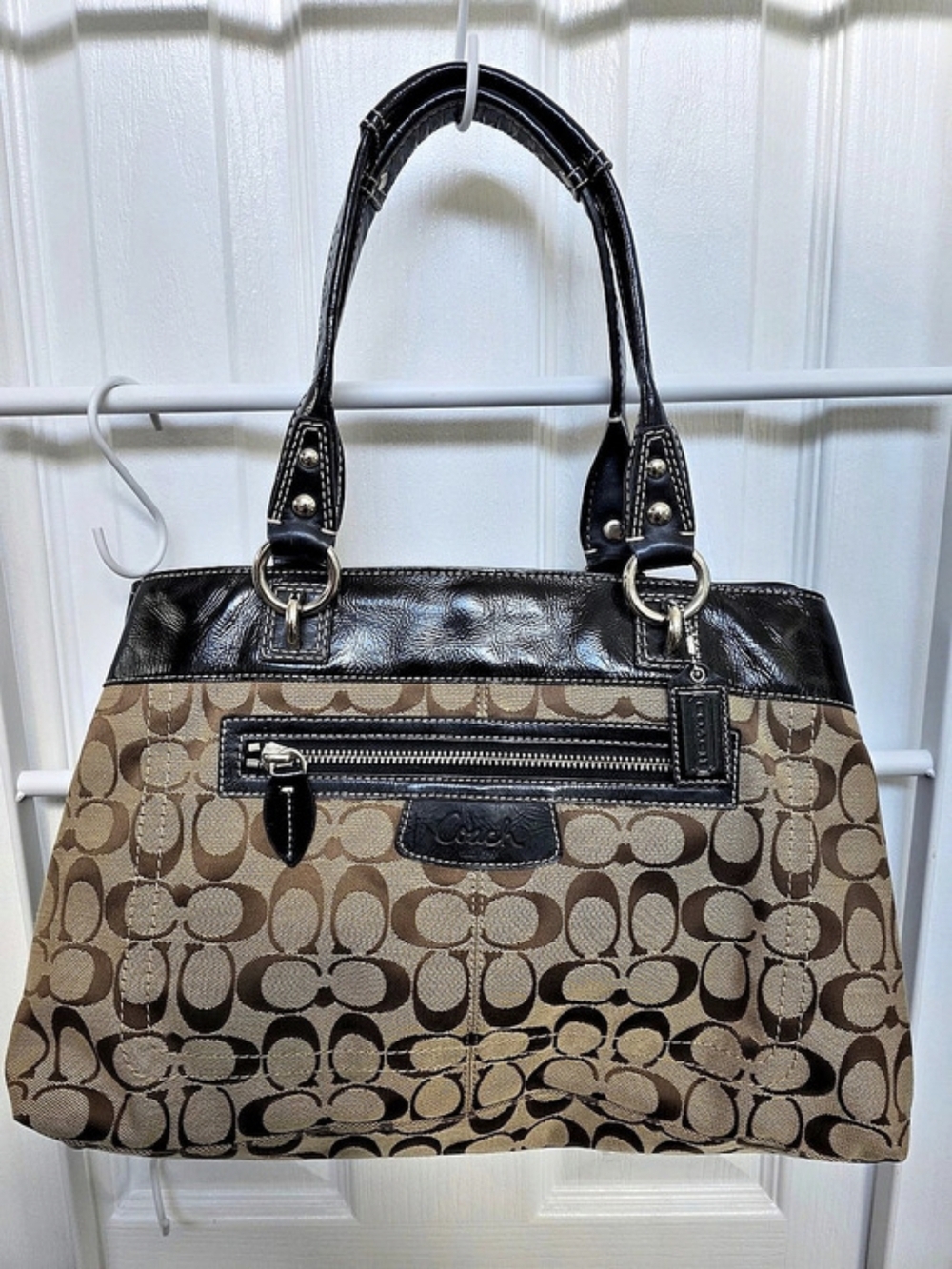 Vintage Coach Penelope Signature Jacquard Tote
